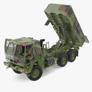 Oshkosh FMTV 10 Ton Dump Truck Camo Rigged 3D