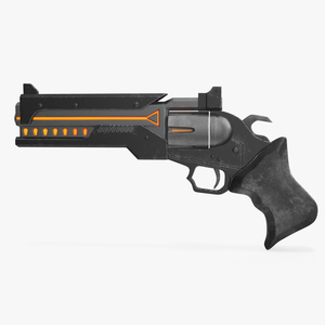 3D Futuristic Sci Fi Revolver Pistol model