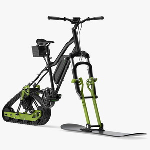 Electric SnowBike Rigged 3D model