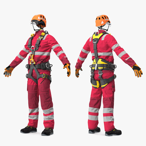 3D model Alpinist Worker Full Equipment