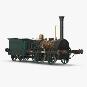 Old Locomotive Planet by Robert Stephenson 1830 3D