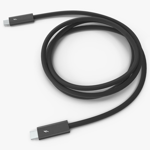 3D model Apple Thunderbolt 4 Pro Cable Black