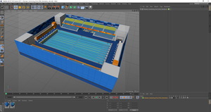 3D Olympic Swimming Pool FINA Standards