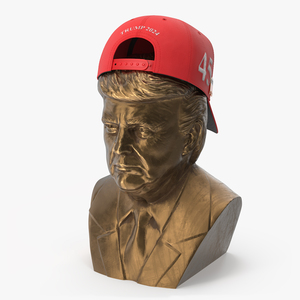 Bust of Trump with MAGA Cap 3D