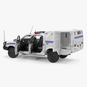 3D Police Prisoner Transport Truck Rigged model