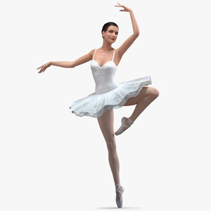 3D Ballerina Releve Pose