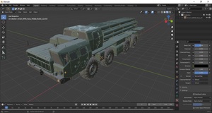 3D Smerch BM-30 Heavy Multiple Rocket Launcher model