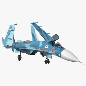 3D SU 33 Folded Wings model