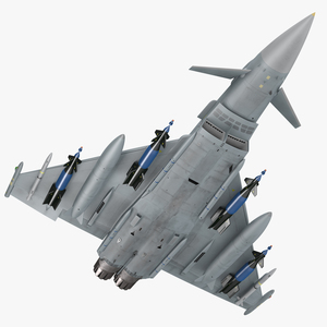 Multirole Fighter Eurofighter Typhoon Rigged 3D model