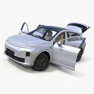 3D model Compact SUV Pearl White Rigged