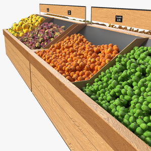 Fresh Fruit Counter 3D model