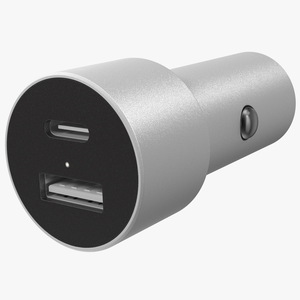 3D USB Type A and C Car Charger model