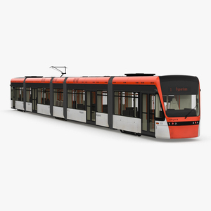 Modern City Tram Bybanen 3D model