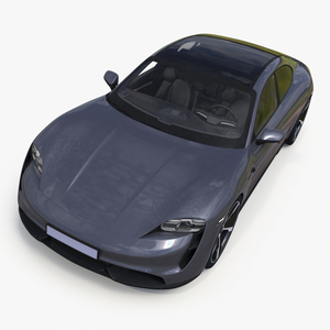 3D model Electric Sports Car Grey Simplified