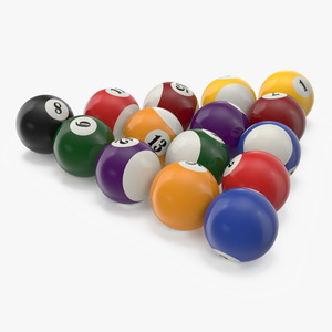 3D Billiard Balls Set model