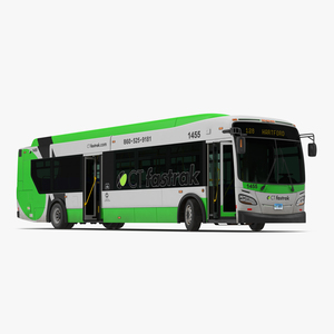 New Flyer Xcelsior XD40 Bus CTfastrak Rigged 3D model