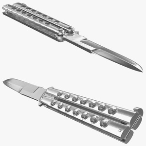 Manilla Folder Balisong Butterfly Knife 3D model