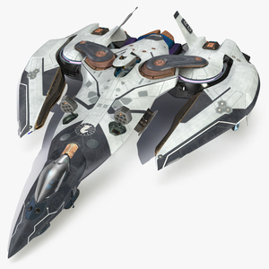 Sci Fi Fighter Jet Black 3D model