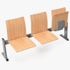 3D University Seating System For Three Seats