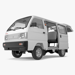 Suzuki Super Carry Passenger Van Rigged 3D model