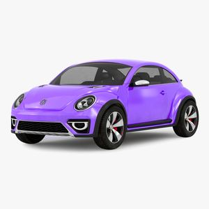 VolksWagen Beetle 2016 Purple 3D model