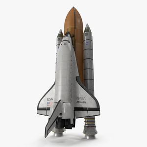 3D Space Shuttle with External Tank and Solid Rocket Boosters model