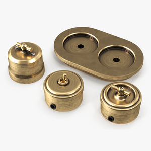 3D model Retro Brass Switches