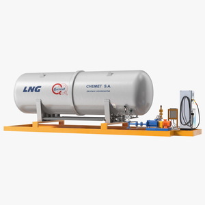 3D model CHEMET SA Mobile Gas Station Machine LNG Dispenser