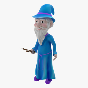 3D Cartoon Wizard Rigged