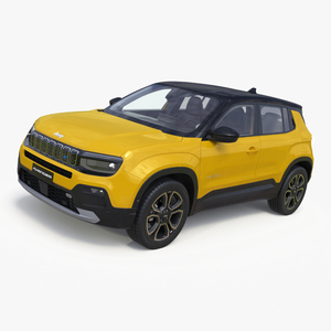 3D model Crossover Jeep Avenger Yellow Simplified