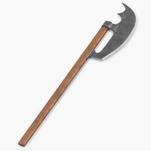 3D Bardiche Long Poleaxe Weapon model