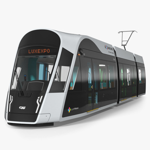 Urbos3 Luxembourg Tram Rigged 3D model