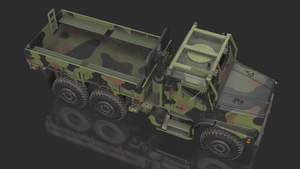 Military Medium Cargo Truck 6x6 Dusty 3D