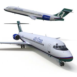 3D model Air Transat Livery Boeing 717-200 Rigged