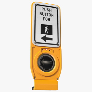 3D model NYC Crosswalk Button