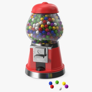 3D Vintage Gumball Machine model