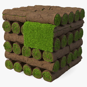 3D Rolled Lawn Big Stack