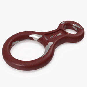 Descender Figure Eight Pro-Climb Red Damaged 3D model