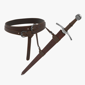 3D model Belt with Sword