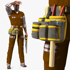 Afro American Woodworker 3D model