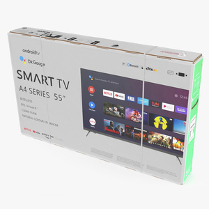 3D 55 Inch TV Cardboard Shipping Box model