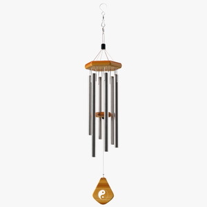 Chrome Plated Wind Chime 3D model