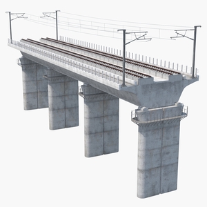 3D model High Speed Rail Bridge Section