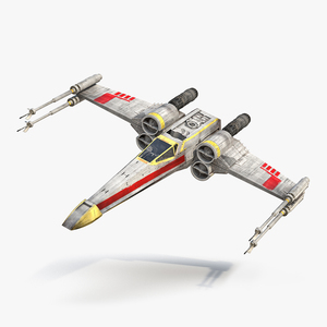 Star Wars X Wing Starfighter Rigged Yellow 3D