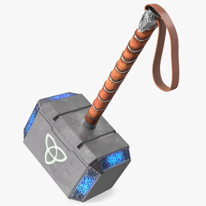 Thor Hammer Mjolnir Glowing Blue 3D