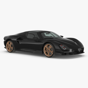 3D Luxury Sports Coupe Concept Black model