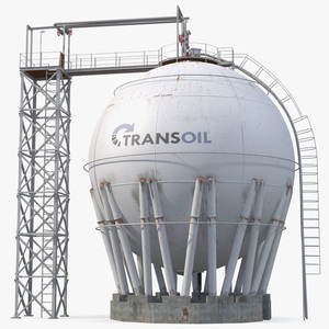 Crude Oil Storage Tank 3D