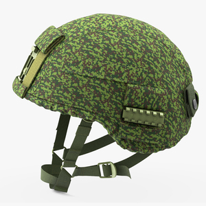 3D model Green Helmet Ratnik Dark Green Case