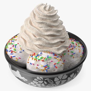 3D Ice-Cream with Whipped Cream model