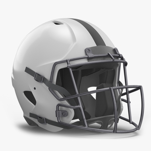 Helmet White American Football Player 3D